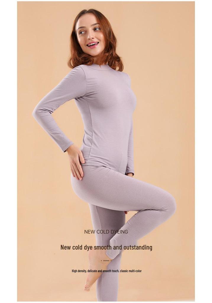 Damen Herbst & Winter Reines Baumwoll-Mittelhoher Kragen Thermoset: 2025 Neuer Stil Basisschicht