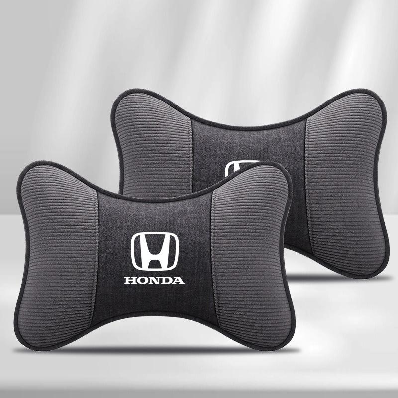 Car Seat Headrest Auto Logo Neck Pillow For Honda Mugen Power Civic Accords CRV Hrv Jazz CBR VFR Fit  Pilot Odyssey Passport HRV
