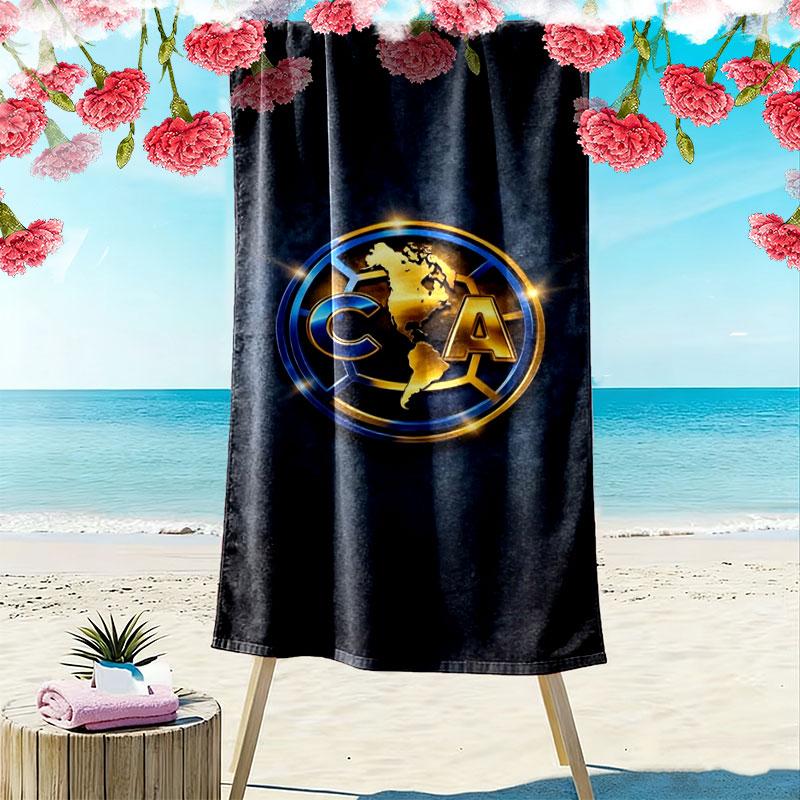 Club America Print Beach Towel, Large Soft Quick Dry Towel for Beach Camping Swimming