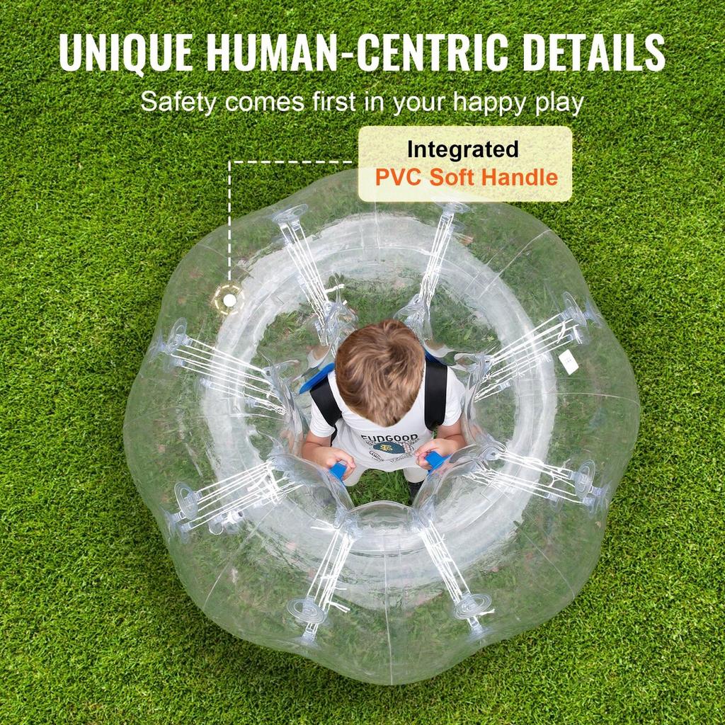 Inflatable Bumper Ball 1-Pack, 4FT/1.2M Body Sumo Zorb Balls for Teen, 0.8mm Thick PVC Human Hamster Bubble Balls for Outdoor Team Gaming Play, Bumper