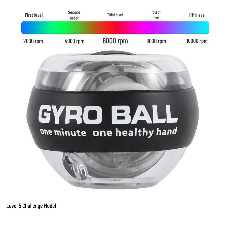 Luminous Gyroscope Grip Ball: Silent Wrist Strength Training & Stress Relief