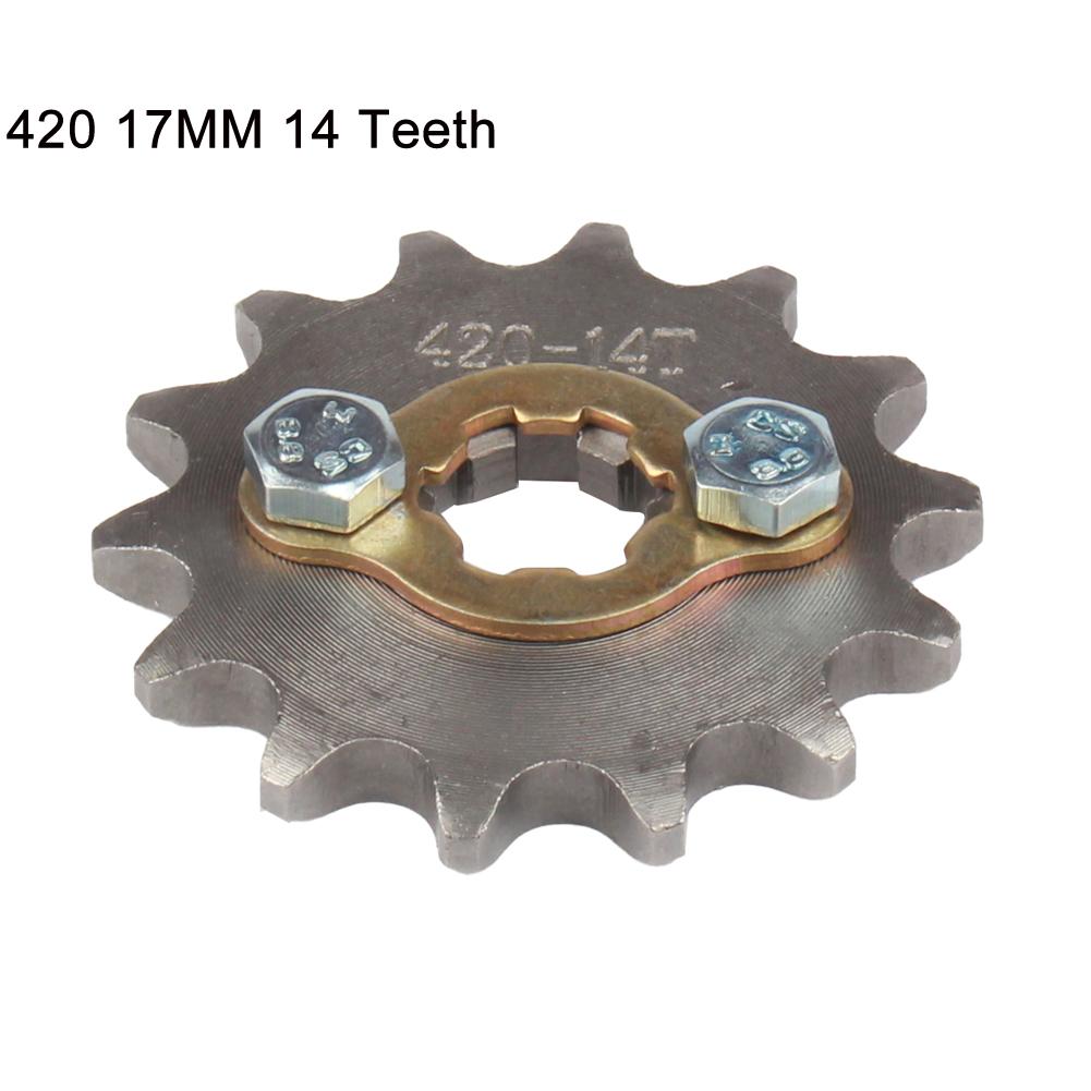420 420H Chain 17mm 10 -19 Teeth Front Engine Sprockets For Taotao Kayo BSE Xmotos Apollo SSR 110 125cc Dirt Pit Bike ATV Quad
