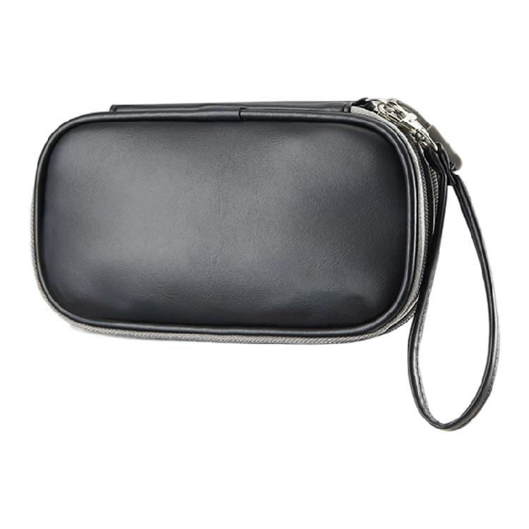 

Multi Purpose Travel Storage Bag PU Storage Bag Double Compartments For Tech Gadgets Small Items чорний