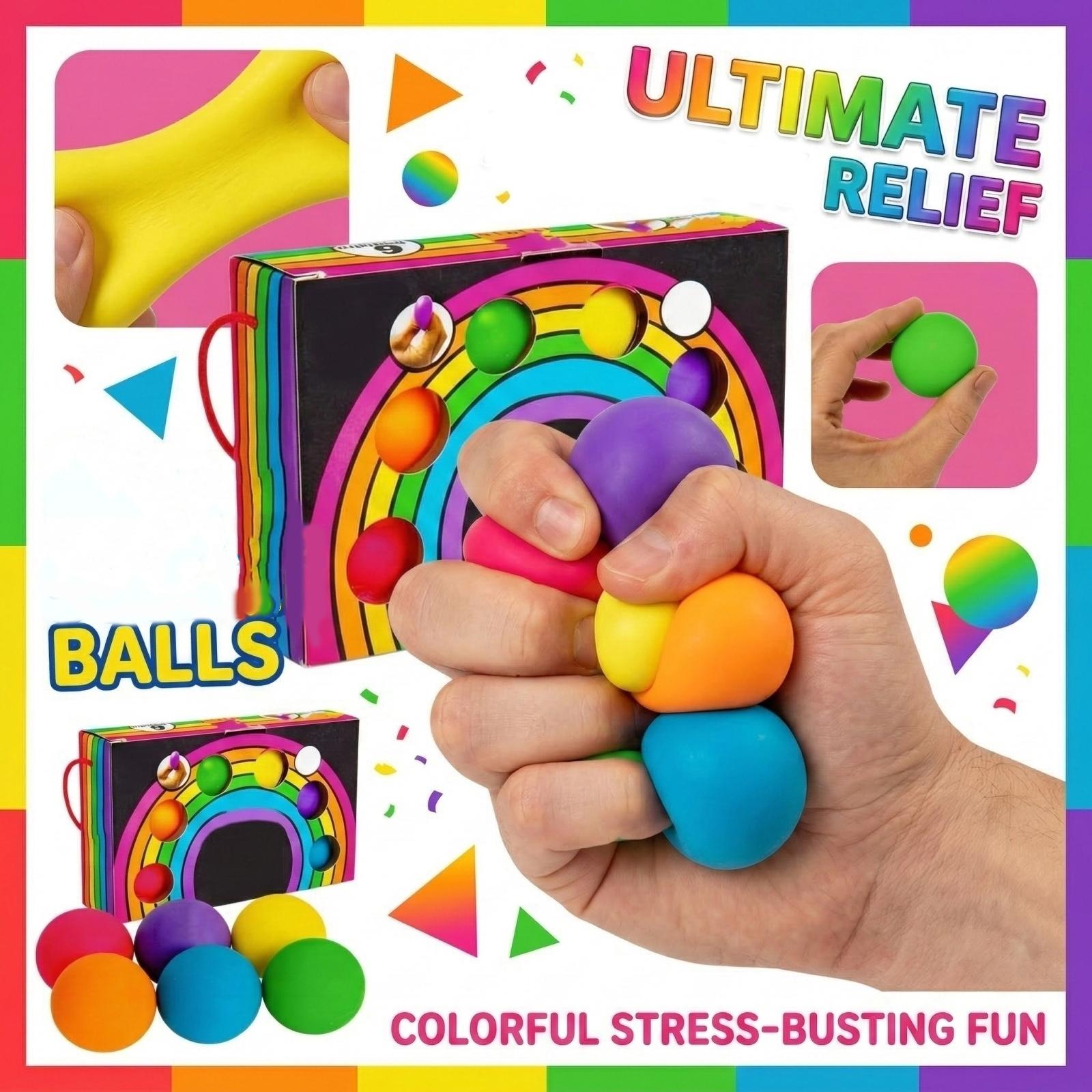 Градиентный Мячик из Муки Зажимаемый Музыкальный Медленный Игрушка для Снятия Стресса Мягкая Резина Сжимаемый One Size