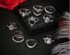 Silver Retro Punk Boho Ring Set 91