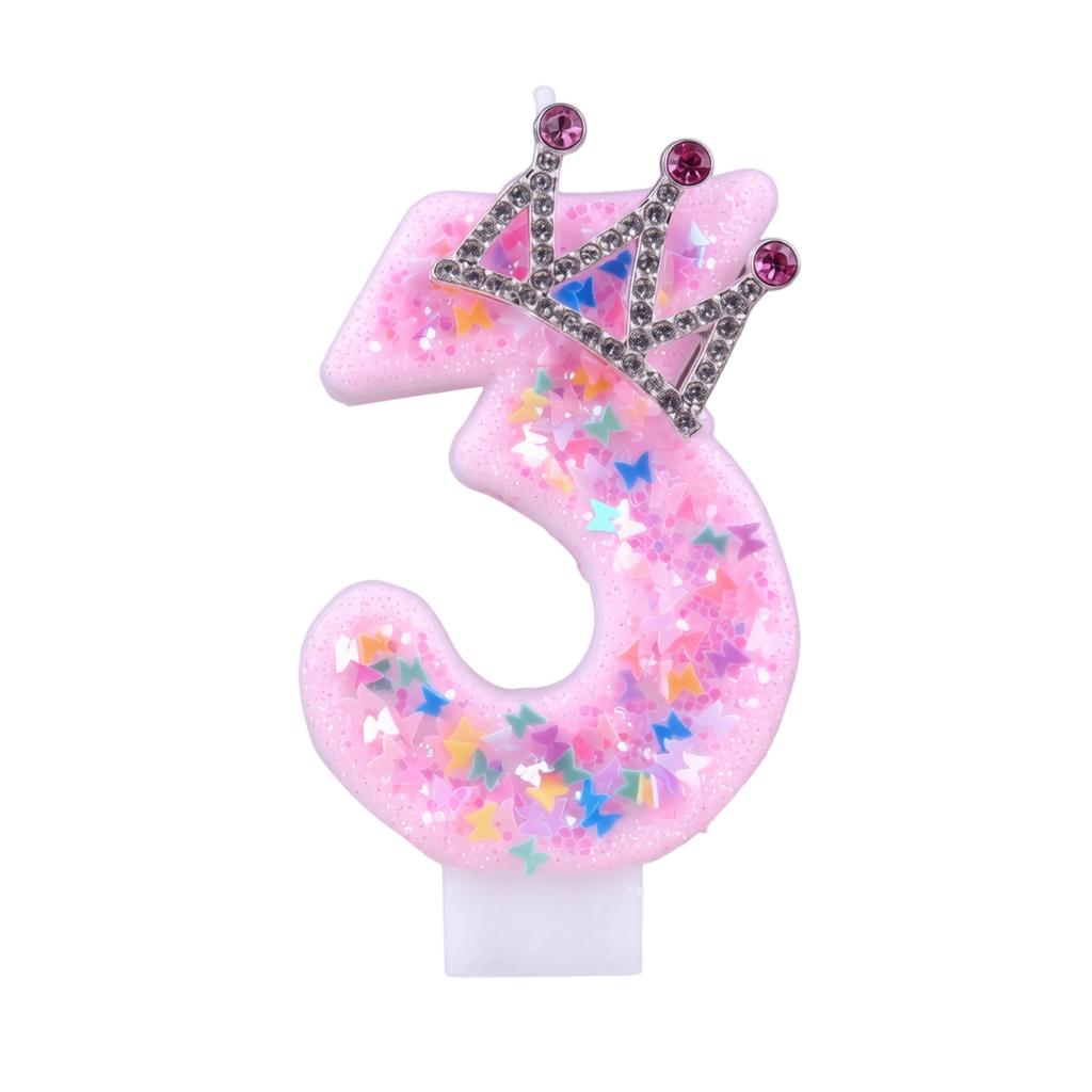 Butterfly Number Birthday Candles, 0-9 Topper Decorations for Birthday Party