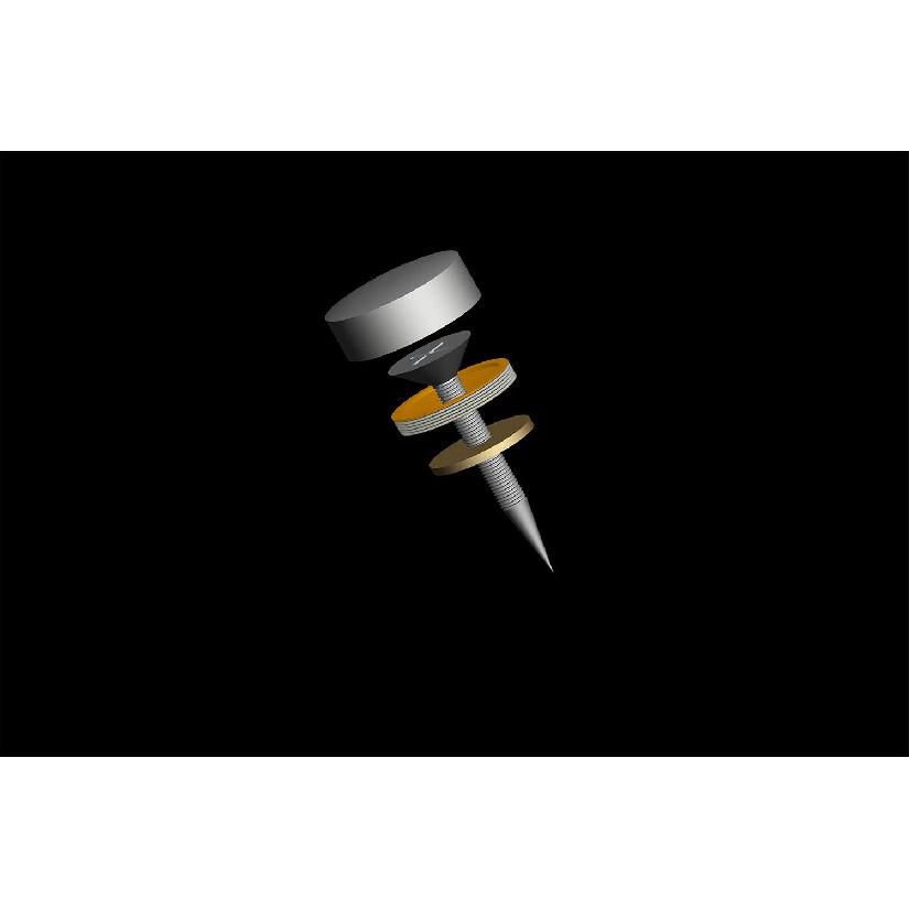 Aopin Mirror Screw Cap, Decorative Screws Cover Fasteners for Sign/Advertising Hardware Nails/Construction, Brushed, Silver, 10mm, 4Pcs