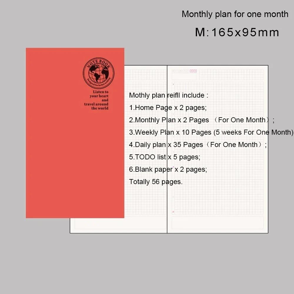 Retro Foil Gold Cover Travelers Notebook Refill Filler Paper for Midori Notebook and Journal Insert Refill Standard Passport