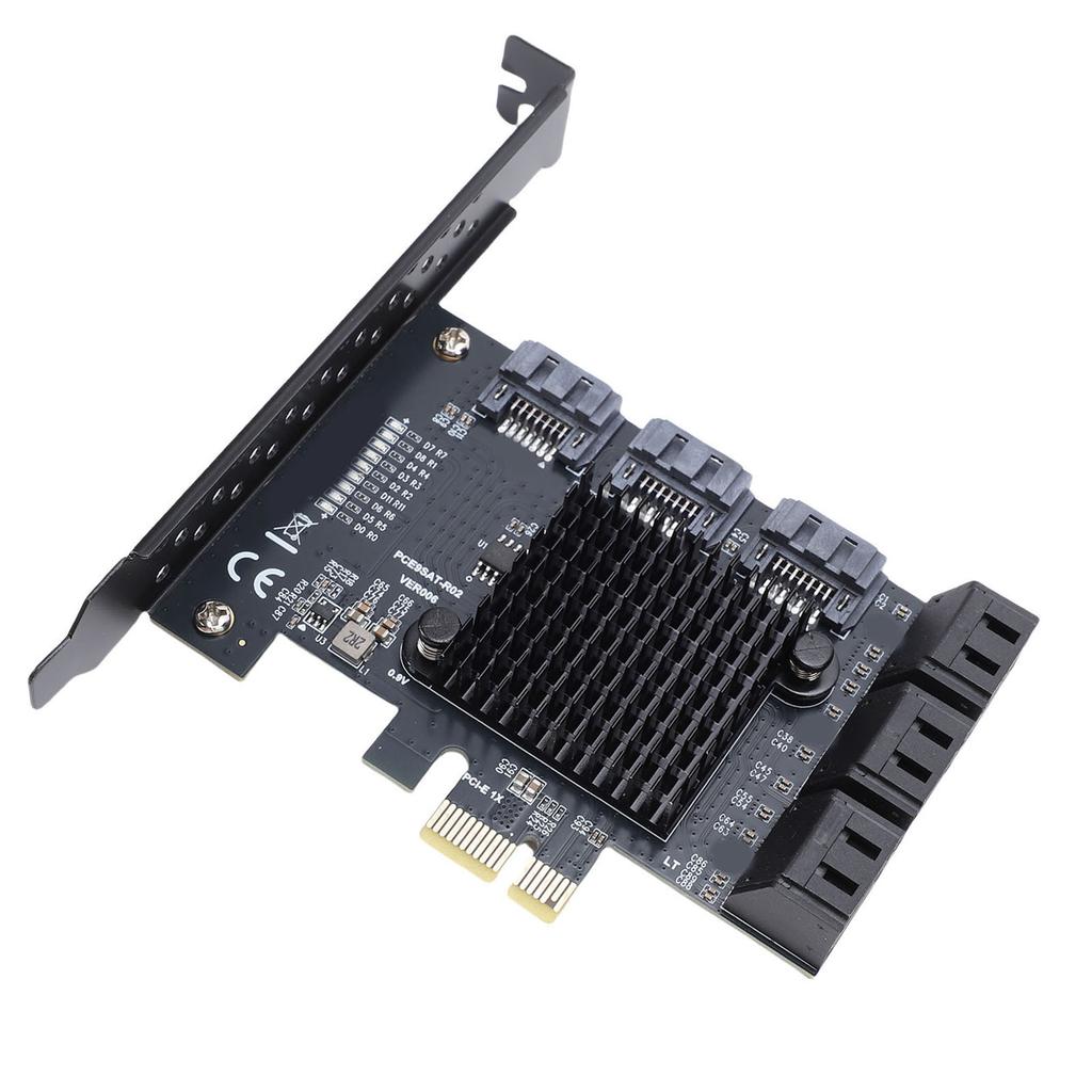 PCIE 1X 9 Port Serial ATA3.0 Erweiterungskarte SSD PCIE3.0 GEN3 6Gbps Serial ATA3.0 Adapterkarte 11 2003