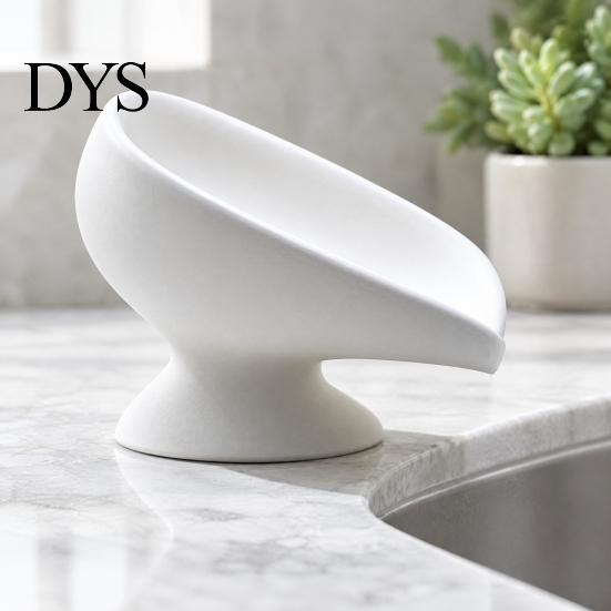 Waterproof Soap Tray 3D Printed Dish, Self Draining Bar Holder for Bathroom Compact Sink Accessory Countertop, Modern Raised Kitchen and Shower