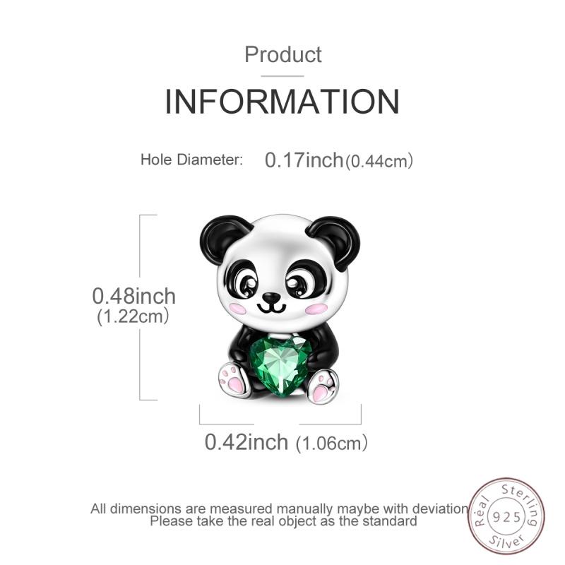 Charm Beads Cute Bear Copper Pendant 3Mm Diy Party Christmas Exquisite Jewelry Making Gift