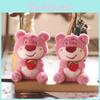 Adorable Pink Plush Bear Keychain Cute Strawberry Teddy Bag Charm For Girls