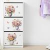 Watercolor Vase Butterfly Wall Sticker Self-Adhesive for Bedroom Headboard Living Room Wall Decoration