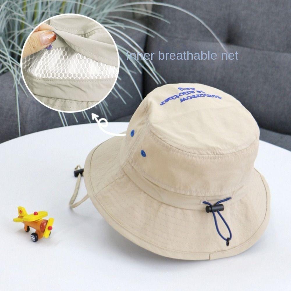 Cute Kids Bucket Hat UV Protection Beach Cap Outdoor Sun Cap  Infant Girls Boys