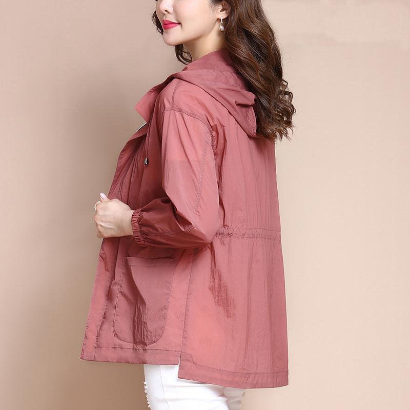 Haine de protecție solară de vară pentru mamă, mărime mare, lungime medie, respirabile, ușoare, pentru exterior, jachetă universală