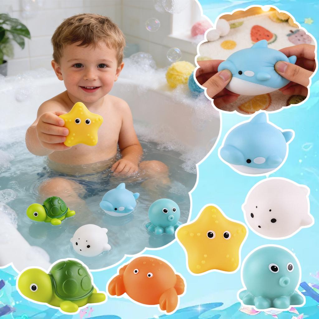 Baby Bath Toys, Turtle Spray Net, Fish Catcher,  Children's Animal  Floating Water Play Toys