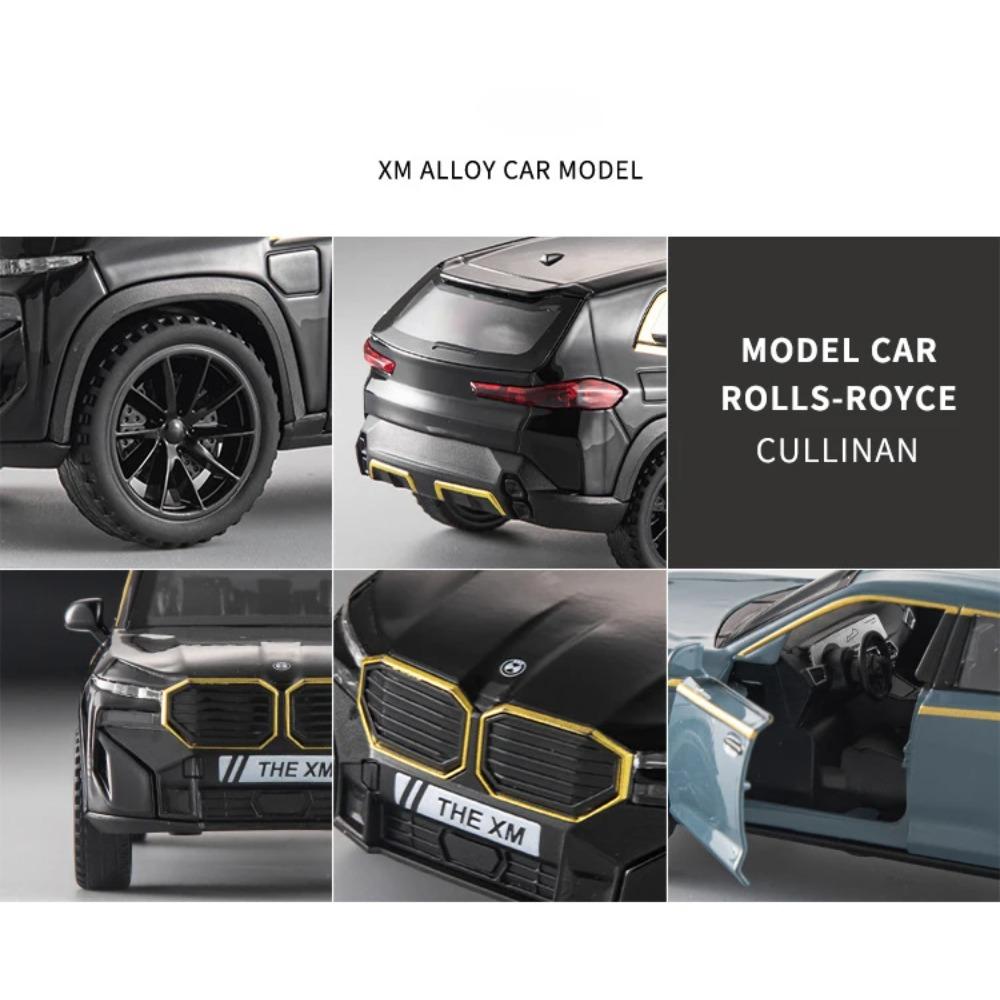 1/32 BMW THE XM SUV Alloy Car Model Sound and Light Pull Back Children's Toy Collectibles Birthday Gift