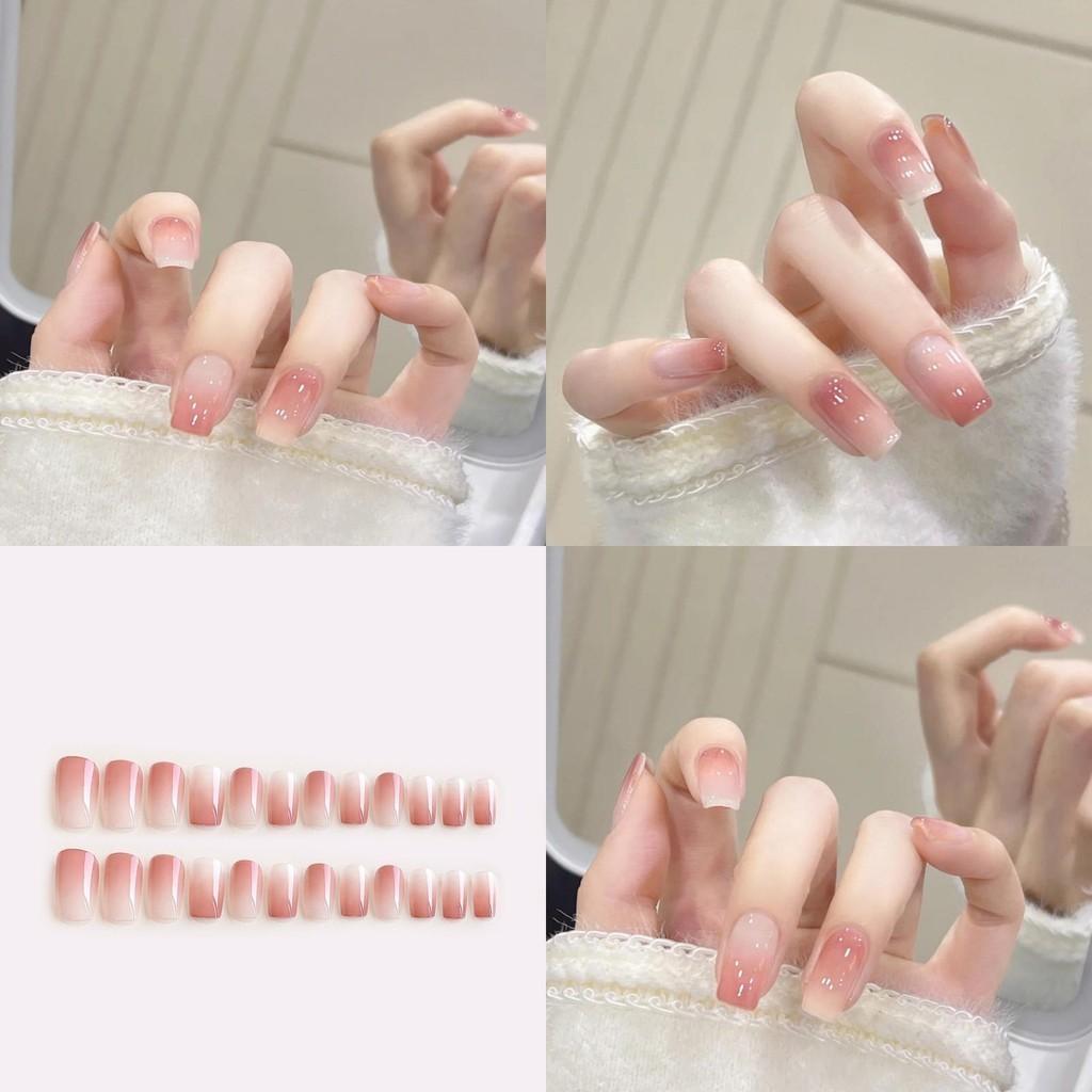 A7 Short Style Gradient Nail Stickers For Women Simple And Elegant Nail Decorations
