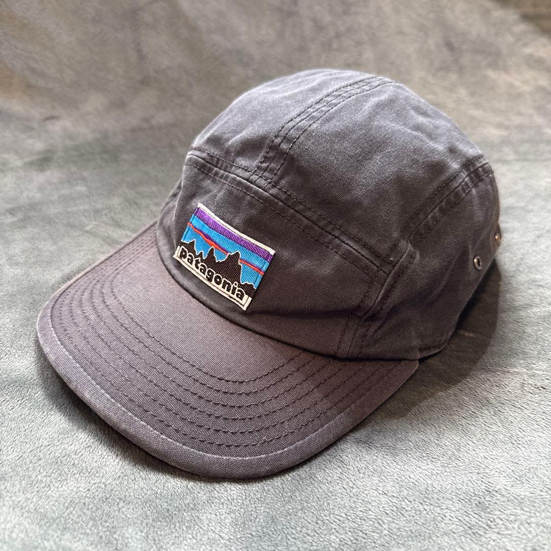 Used Patagonia Old Deka Logo Reprint 5 Panel Cap Fade Black Free Size