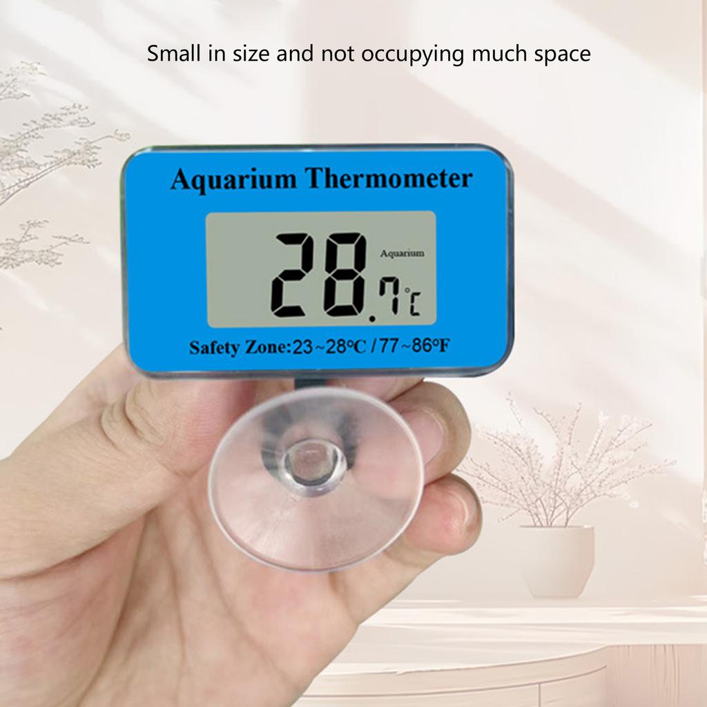 Clear Digital Display Aquarium Thermometer with Strong Suction Cup for Fishtank Precise Water Temperature Monitoring