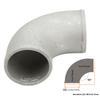 Turbo Intake Elbow Pipe 2.25in OD Cast Aluminum 90 Degrees Intercooler Tight Bend Tube for Cars
