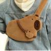 Stuffed Capybara Plush Bag Animal Capybara Handbag Capybara Plush Chest Bag  Kids Birthday Gift