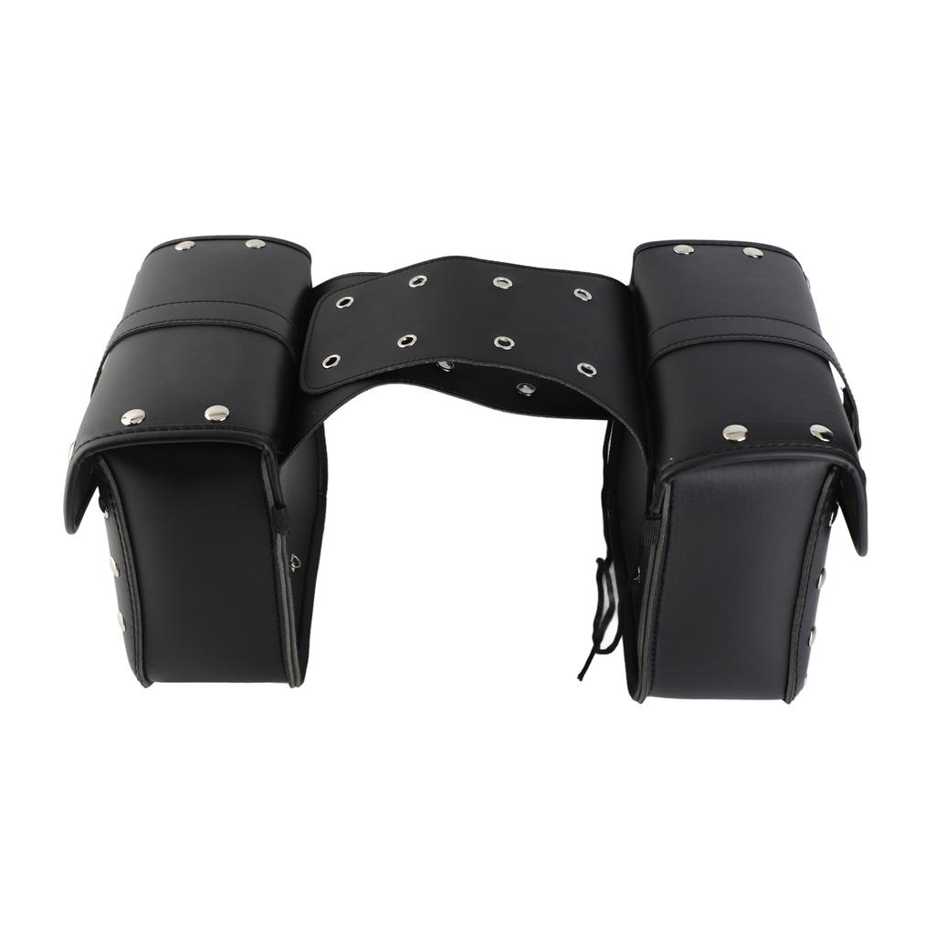 1 Pair Motorcycle Saddlebags Stylish PU Leather Side Bags Universal Luggage Storage Organizer Saddlebag Tool Bag