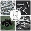 Comprobador de roscas M3-M18 Regla de medición de tornillos Calibre de acero inoxidable Métrico para medir paso de tornillo Broca Perno Tuerca Tornillo