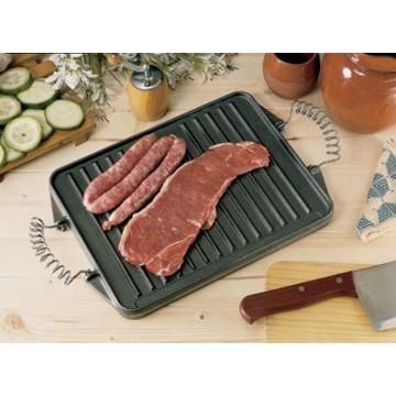Plancha fonte de fer rectangulaire - - 47 x 27 cm - pour feux gaz ou braise barbecue