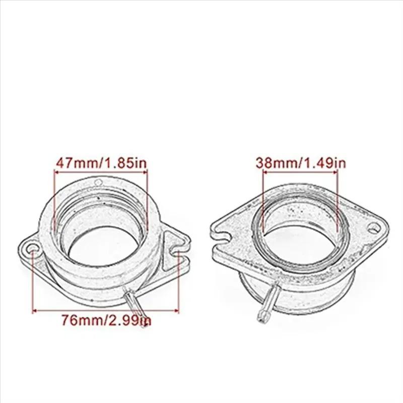 For XV700 XV750 XV920 Virago VIRAGO 1100 XV1100 XV 700 750 920 2Pcs Motorcycle Carburetor Intake Manifold Adapter