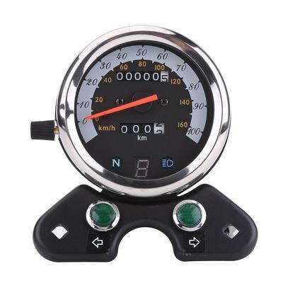 DC 12V Motorradinstrument Doppelzähler Tachometer Messgerät mit LED-Anzeige für GN125