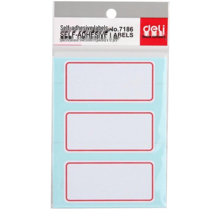 Deli Self-Adhesive Labels 34x73mm
