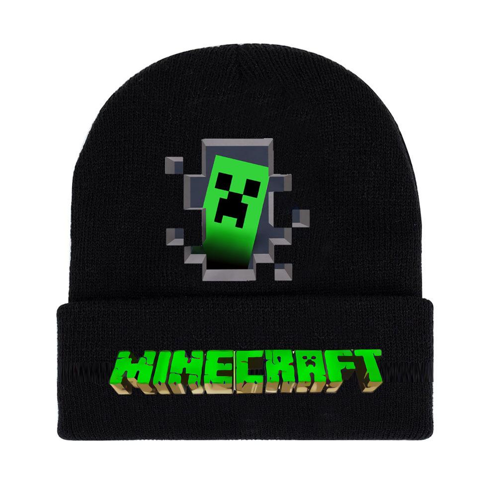 

Зимняя вязаная шапка с принтом и подвернутыми краями, подходит как для мужчин, так и для женщин One Size чёрный