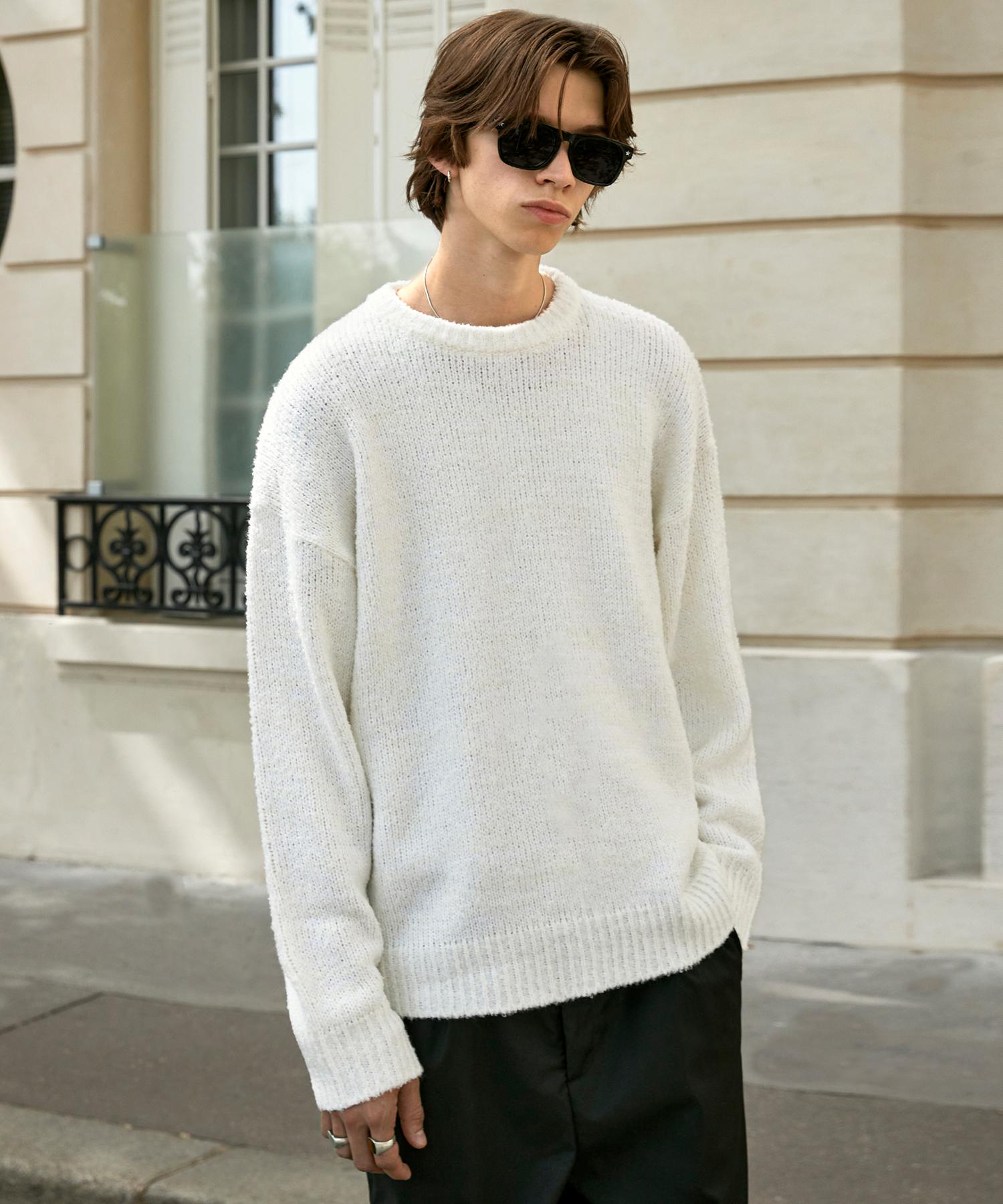 Minimal Project Boucle Round Knit Mnt104 / 4 Colors Ivory/S