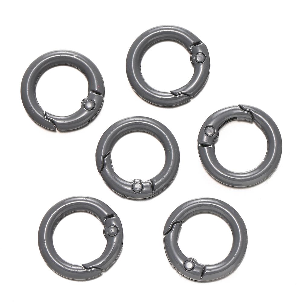 5Pcs Colorful O Ring Spring Clasp Openable Round Carabiner Keychain Clips Hook Dog Chain DIY Jewelry Buckle Connector