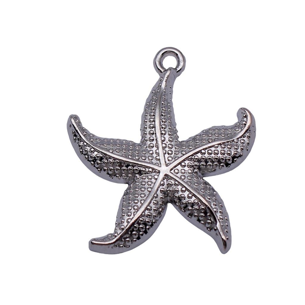Starfish Charms Multi Color Metal Pendants For Beach Themed DIY Jewelry Accessories