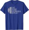 Eat Sleep Baseball Repeat Baseball Player Funny Unisex T-Shirt