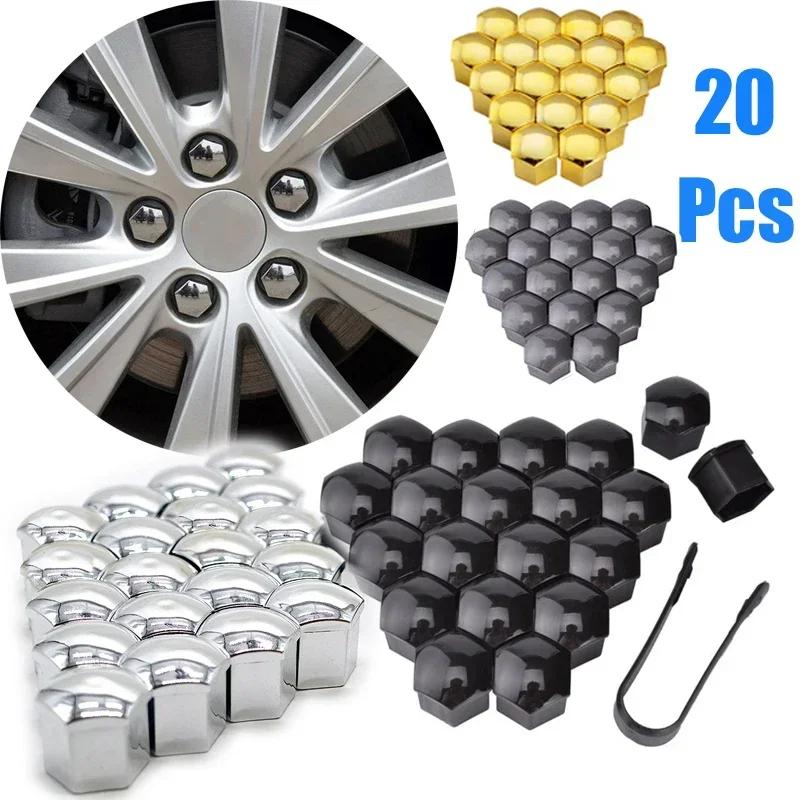 20ks 17/19/21mm Krytky matic kol automobilu Ochranné kryty Krytky Antikorozní Kryt šroubu automatického náboje Šroub matice pneumatiky automobilu Vnější dekorace
