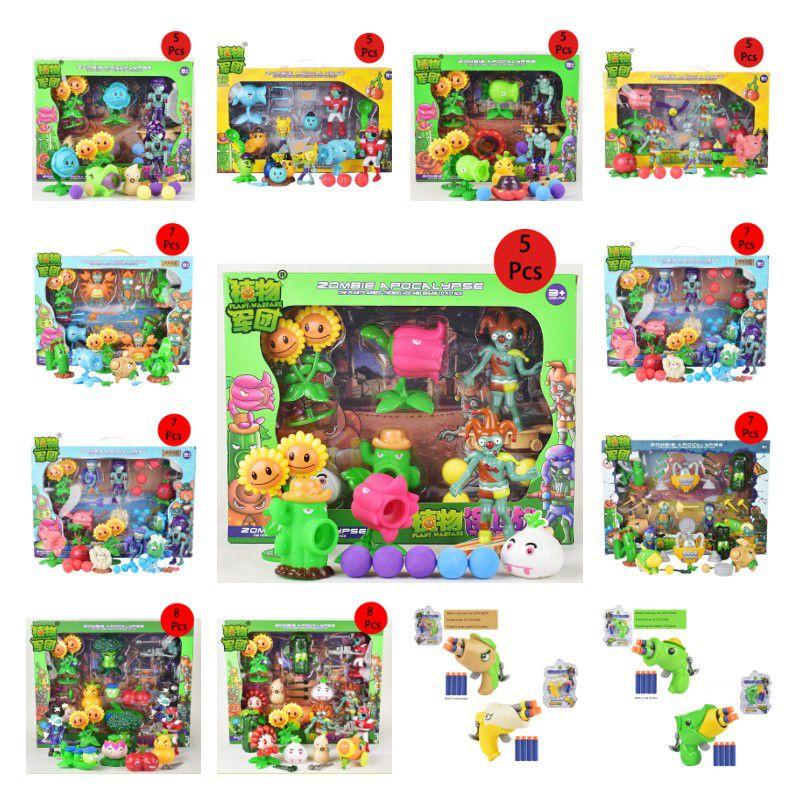 Plants Vs Zombie Peashooter Action Figure Dolls Set High Quality Kids Present
