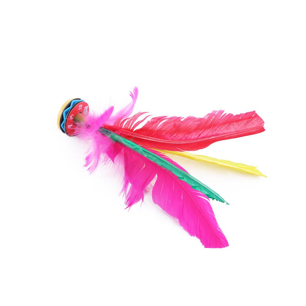 Portable Colorful Feathers Sports Game Chinese Jianzi Foot Sports Kick Shuttlecock Sport Training