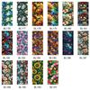 Colorful Retro Floral & Bird Static Cling Window Film - No Glue, Removable