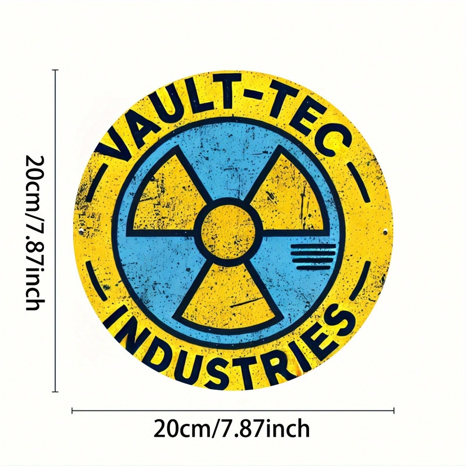 

Vault-Tec Metal Wall Art Sign Durable Home Office Kitchen Bedroom Garden Decor 8 Inch Round Plaque 20x20