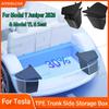 Car Trunk Side Left Right Tidying Packet Storage Box For Tesla Model Y/YL Juniper 2025-2026 Flocking Mat Cover Organizer