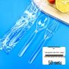 OIMG Disposable Transparent Fork and Spoon Set