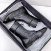 Soft Leather Women Short Boots Vintage Anti-slip Rubber Bottom Versatile Short Boots Women Lace-up Round Toe Boots