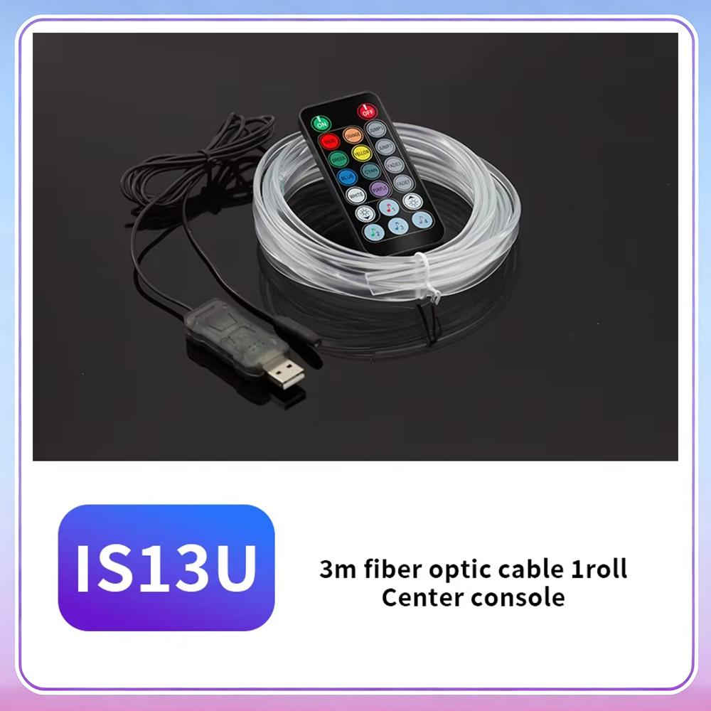

3M Car Interior Ambient LED Light Strip Invisible USB Flexible Neon Interior Lights Assembly RGB APP For Car Decoration Lighting IS13U