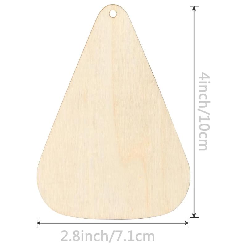 Wooden Candy Corn Shape Halloween Unfinished Wood Candy Corn Flakes Blank Wood Chips Wooden Twin Art Decorations for Halloween