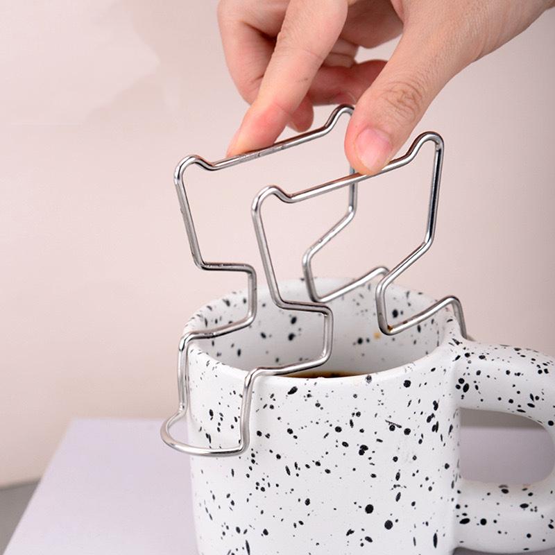 Stainless Steel Reusable Holder For Japanese Style Ears Drip Bags Coffee Cup Dripper Baskets Filter Paper Bag Shelf