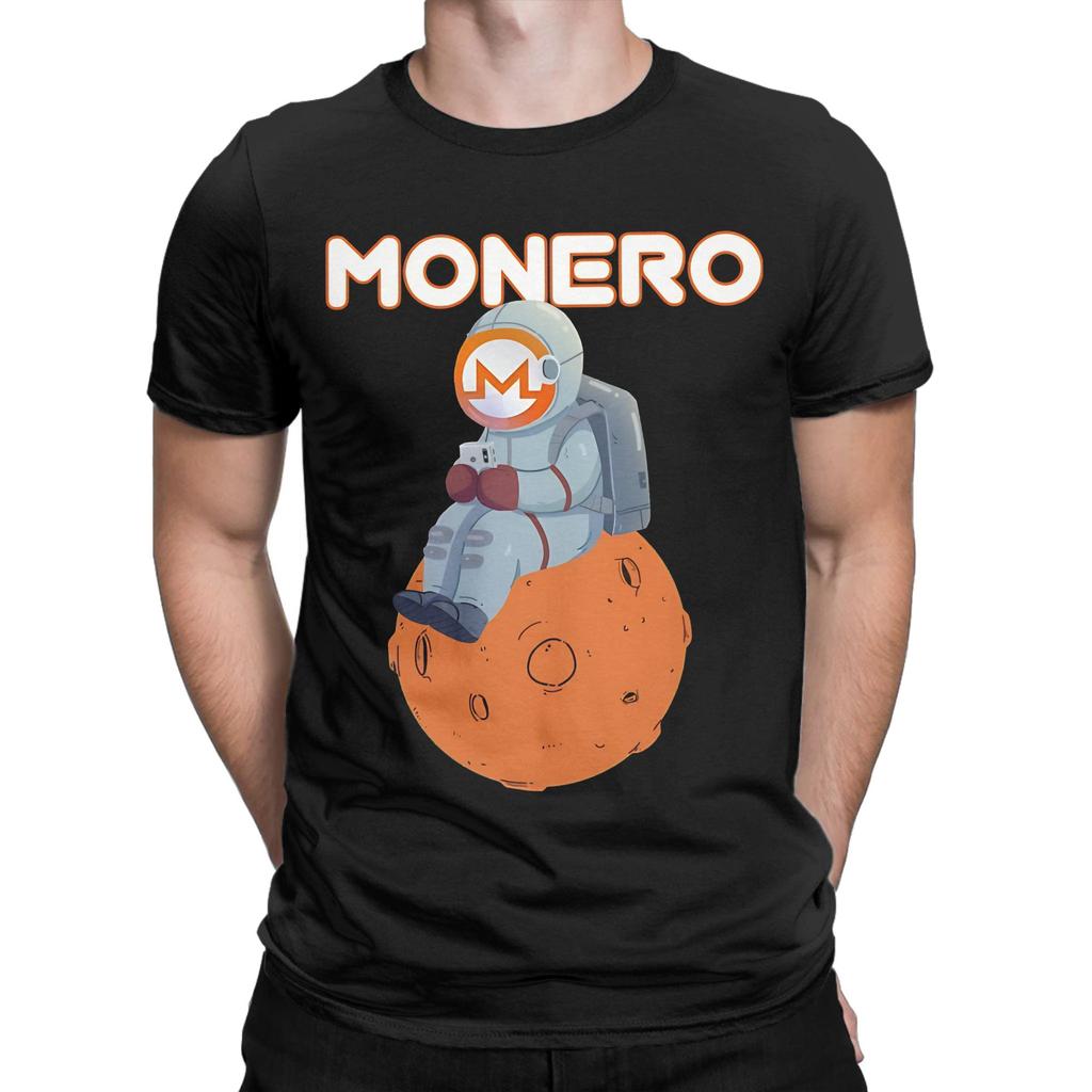 Moon Unisex Planet Monero Xmr Crypto Novelty 100 Cotton Tshirt Monero Xmr Tops Tees For Unisex