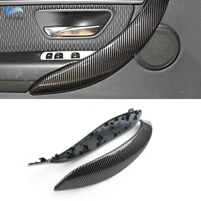 For BMW 3 4 Series F30 F34 F32 F36 F80 F82 Carbon Fiber Texture Inner Left Right Door Handle Outer Cover Door Pull Replacement